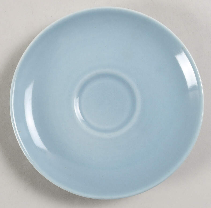Casual Blue Saucer for Flat Cup by Iroquois-1