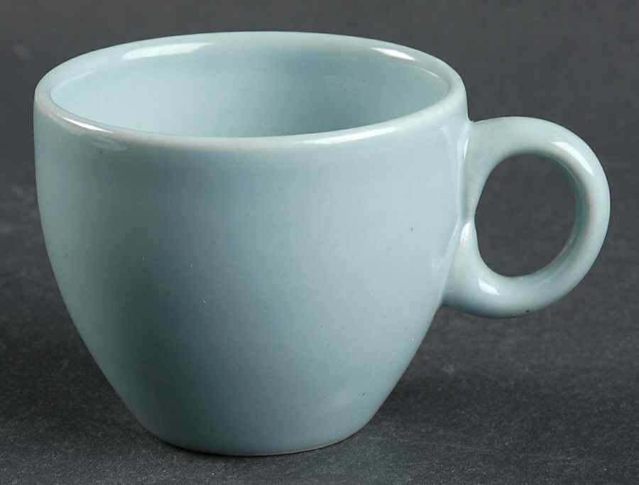 Casual Blue Flat Demitasse Cup by Iroquois-1