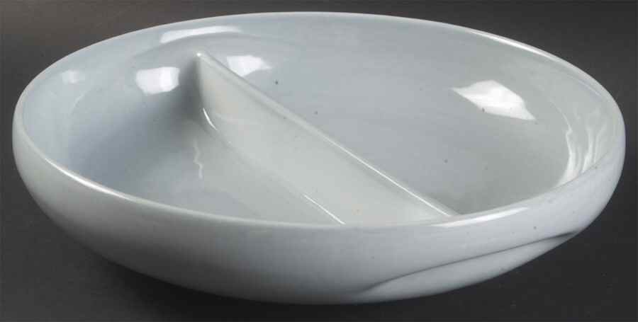 Casual Blue Round Divided Vegetable Bowl by Iroquois-1