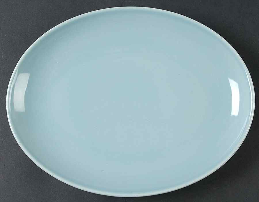 Casual Blue 10" Oval Serving Platter by Iroquois-1