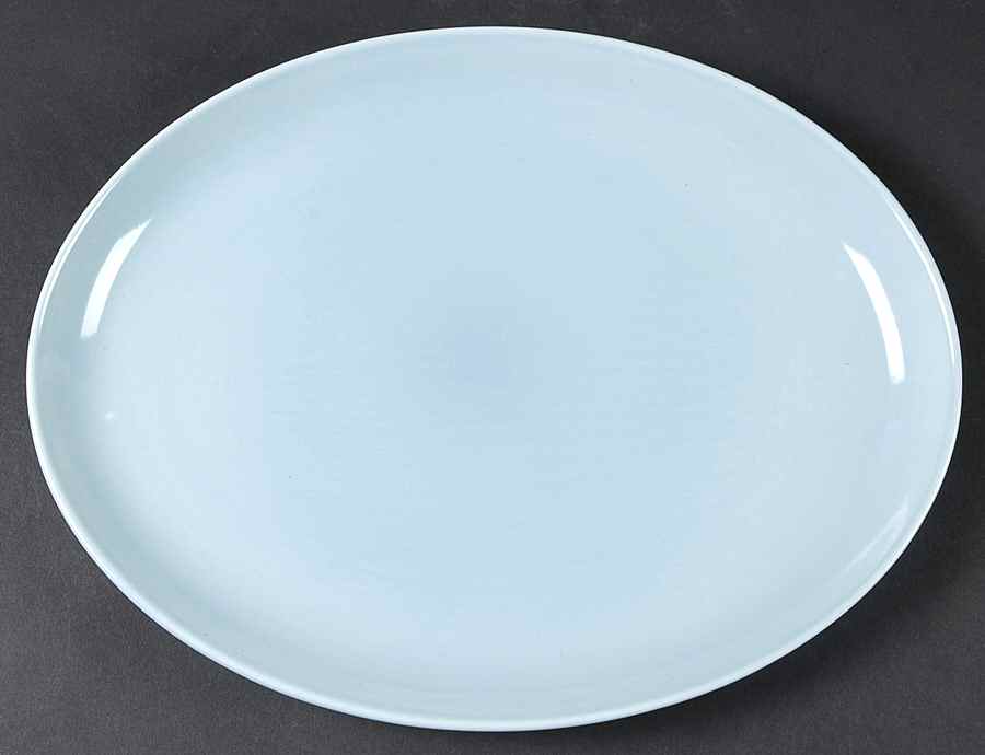 Casual Blue 12" Oval Serving Platter by Iroquois-1