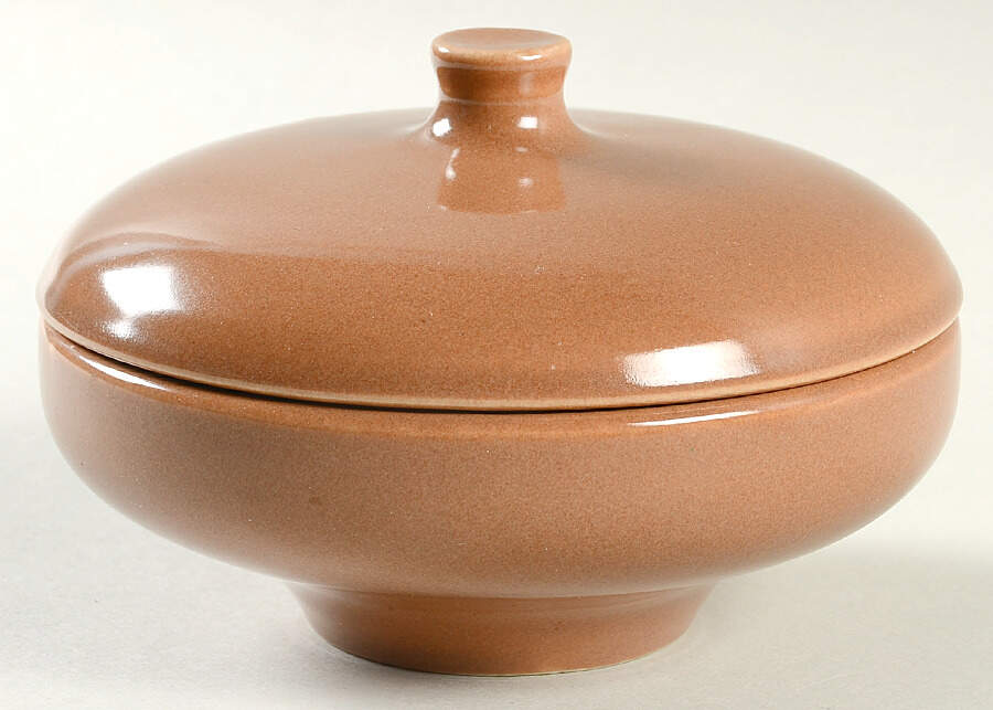 Casual Brown Redesign Sugar Bowl & Lid (Fruit/Dessert Bowl) by Iroquois-1