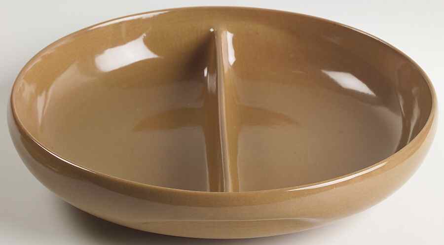 Casual Brown Round Divided Vegetable Bowl by Iroquois-1