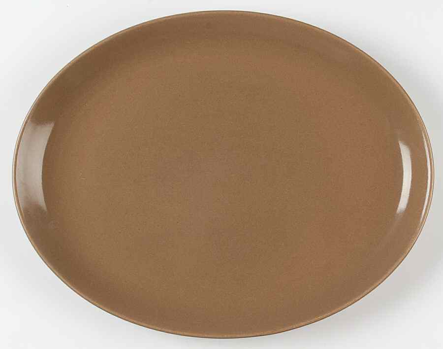Casual Brown 12" Oval Serving Platter by Iroquois-1