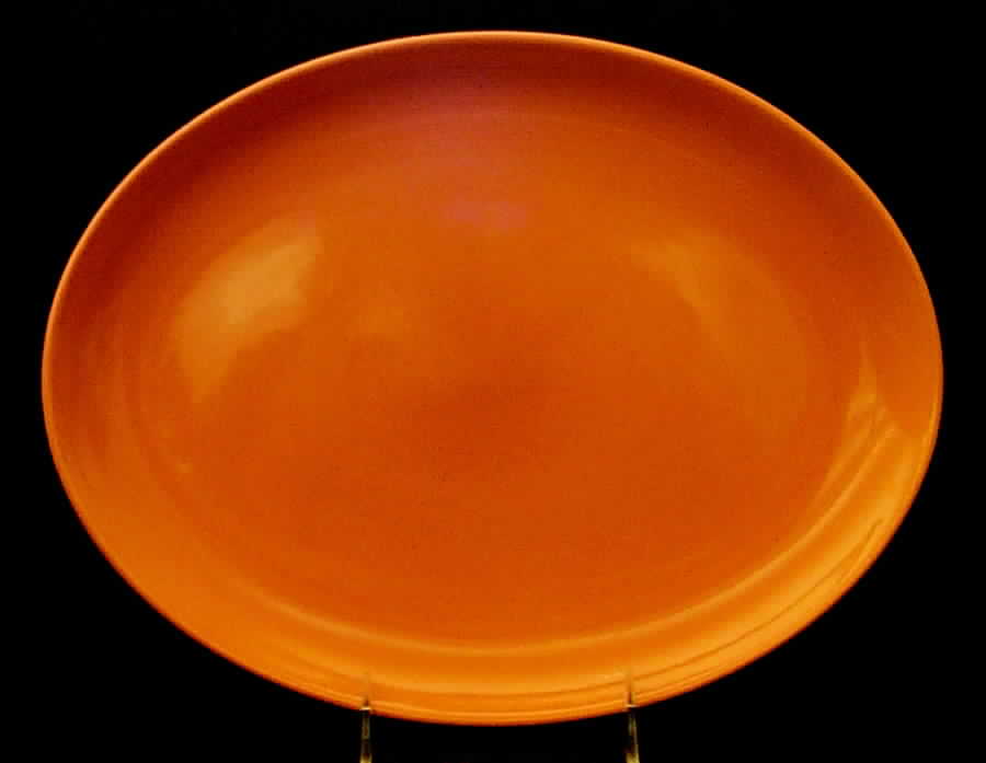 Casual Cantaloupe 12" Oval Serving Platter by Iroquois-1