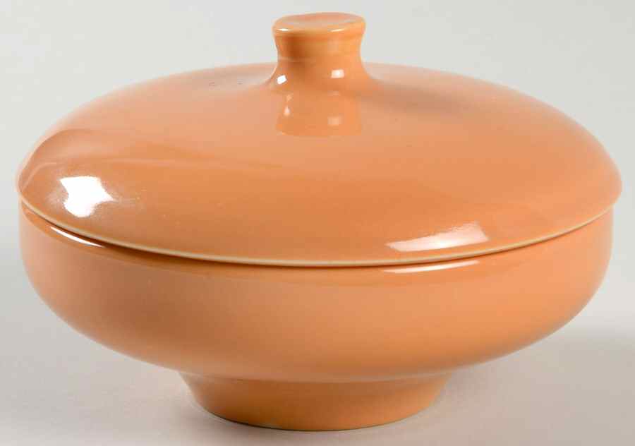 Casual Cantaloupe Redesign Sugar Bowl & Lid (Fruit/Dessert Bowl) by Iroquois-1