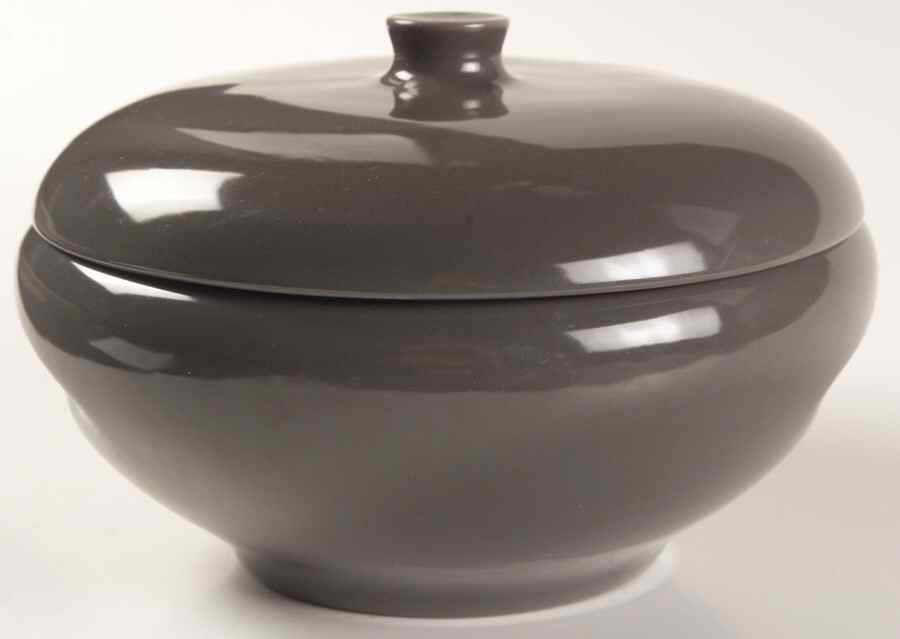 Casual Charcoal 2 Qt Covered Casserole with Knob Lid by Iroquois-1
