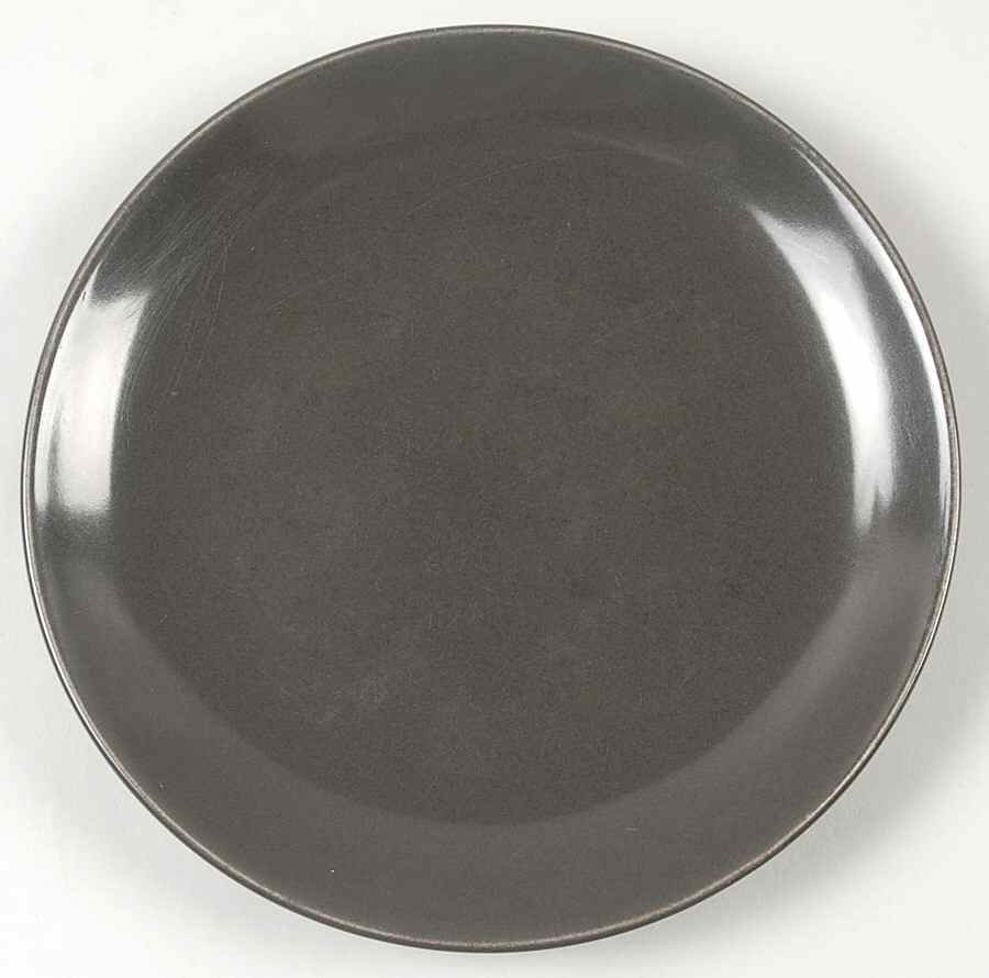 Casual Charcoal Salad Plate by Iroquois-1