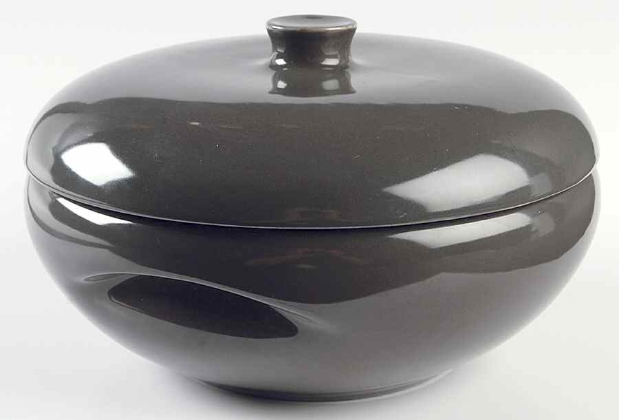 Casual Charcoal 2 Qt Covered Casserole with Knob Lid by Iroquois-1