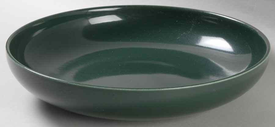 Casual Dark Green 10" Round Vegetable Bowl by Iroquois-1