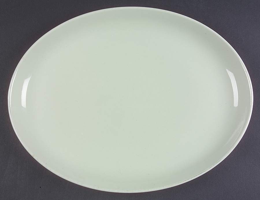 Casual Lettuce Green 12" Oval Serving Platter by Iroquois-1