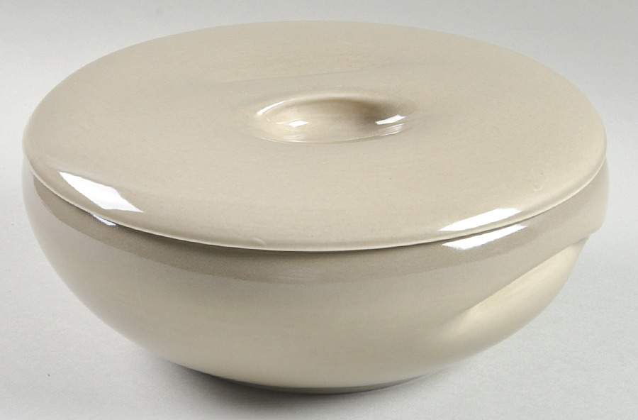 Casual Oyster 2 Qt Covered Casserole with Recess Lid by Iroquois-1