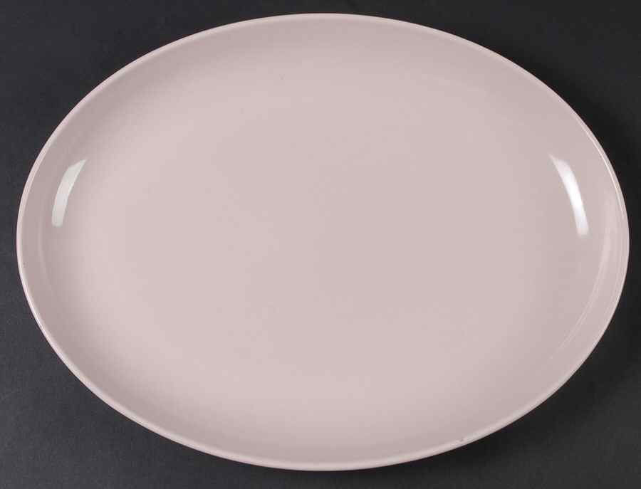 Casual Pink 14" Oval Serving Platter by Iroquois-1