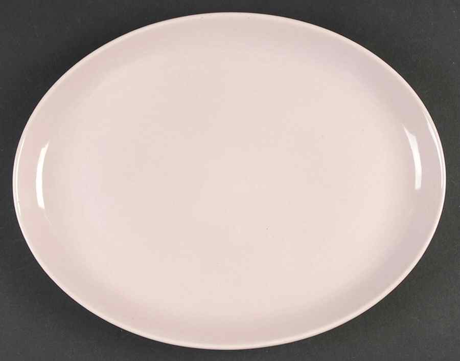 Casual Pink 12" Oval Serving Platter by Iroquois-1