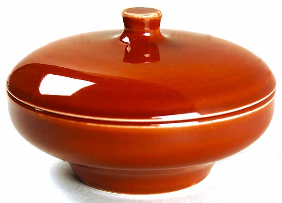 Casual Red Redesign Sugar Bowl & Lid (Fruit/Dessert Bowl) by Iroquois-1