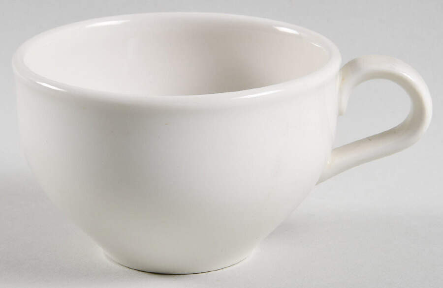 Casual White Flat Cup by Iroquois-1