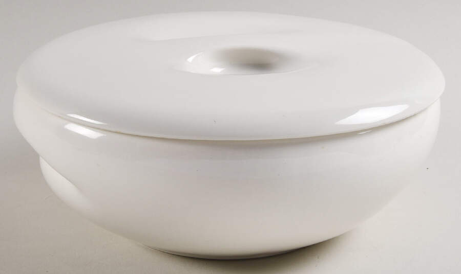 Casual White 2 Qt Covered Casserole with Recess Lid by Iroquois-1