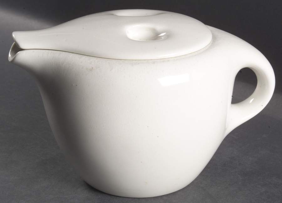 Casual White Coffee Pot & Lid by Iroquois-1