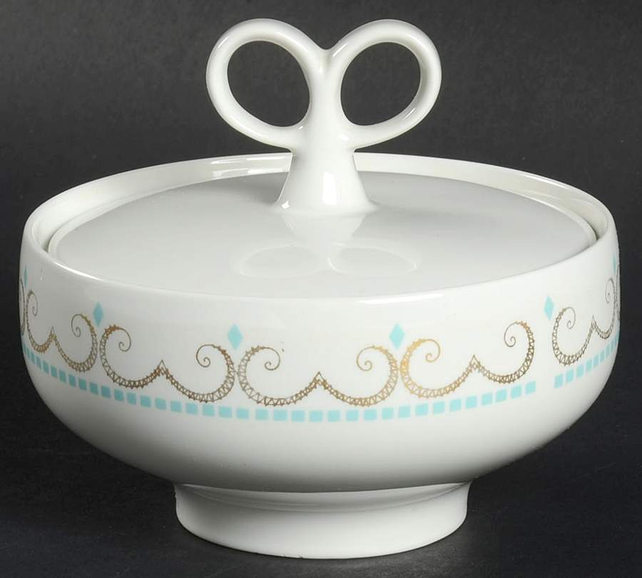 Cotillion Sugar Bowl & Lid by Iroquois-1