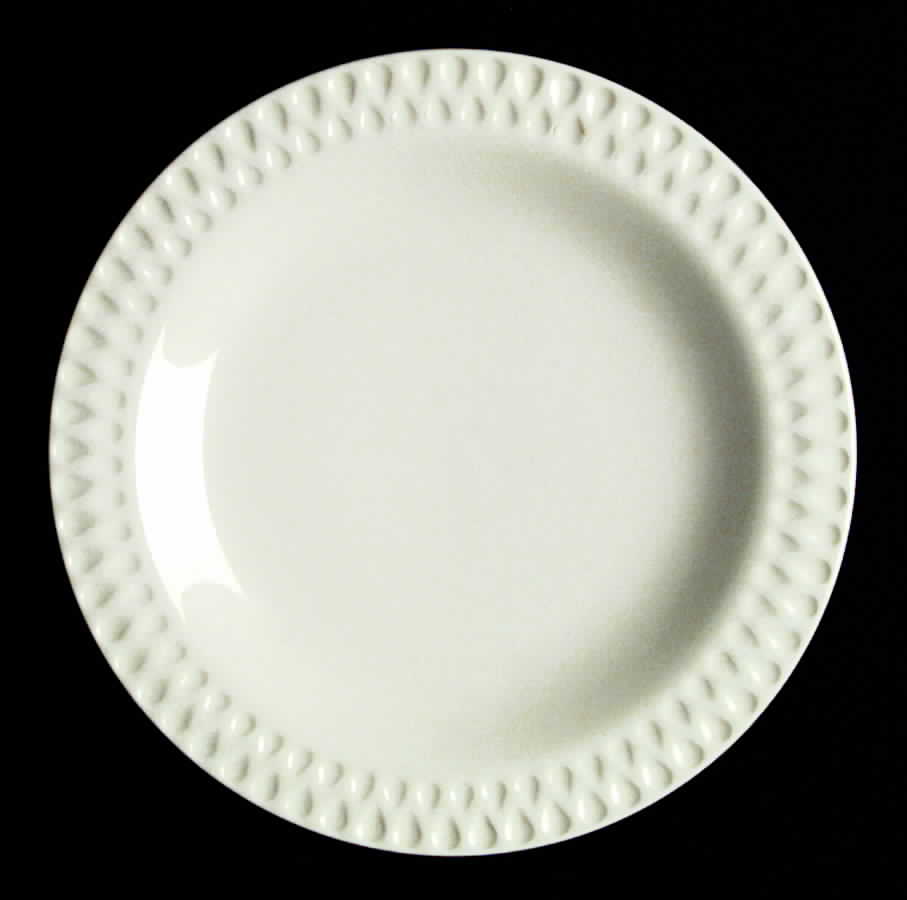 Diamond White Salad Plate by Iroquois-1