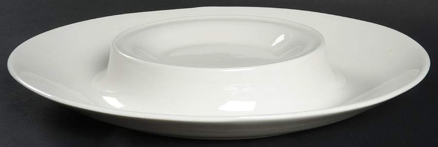 Diamond White Chip Bowl/Plate for Chip & Dip Set by Iroquois-1