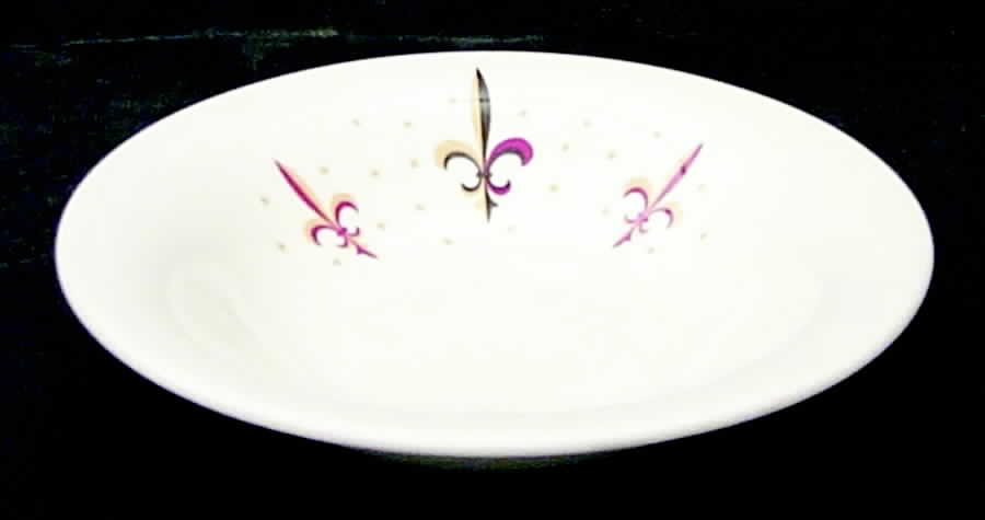 Fleur De Lis Rim Fruit/Dessert (Sauce) Bowl by Iroquois-1