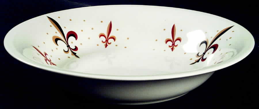 Fleur De Lis 9" Round Vegetable Bowl by Iroquois-1