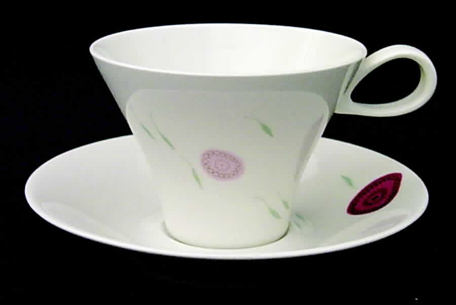 Frolic Flat Cup & Saucer Set by Iroquois-1