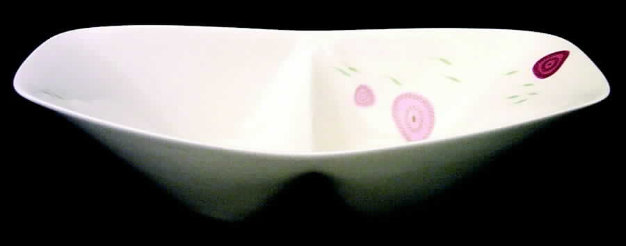 Frolic 12" Oval Divided Vegetable Bowl by Iroquois-1