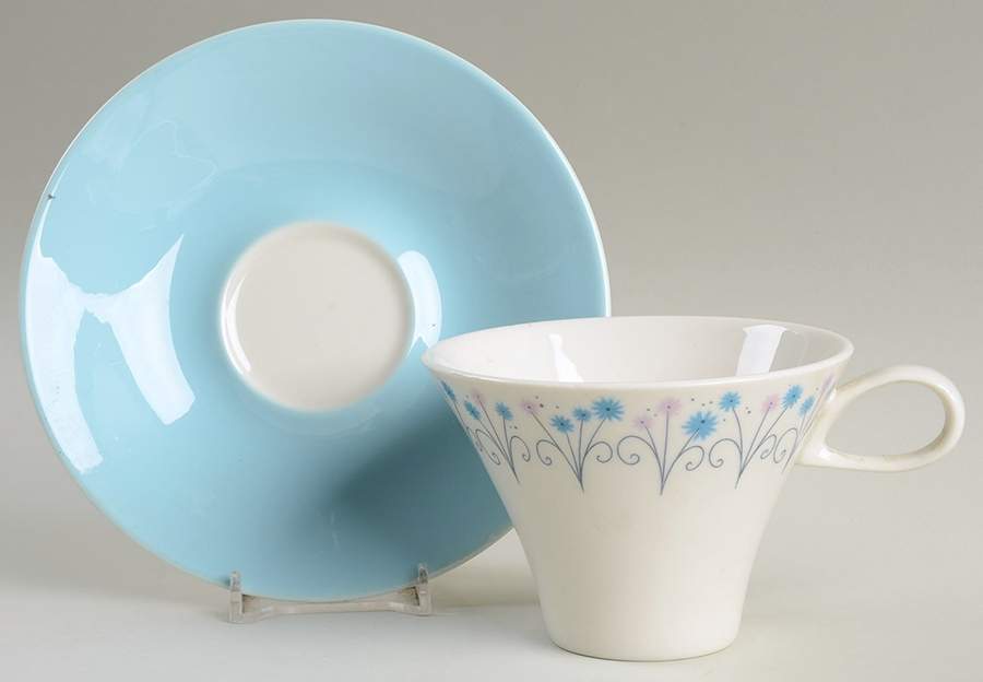 Garland Flat Cup & Saucer Set by Iroquois-1