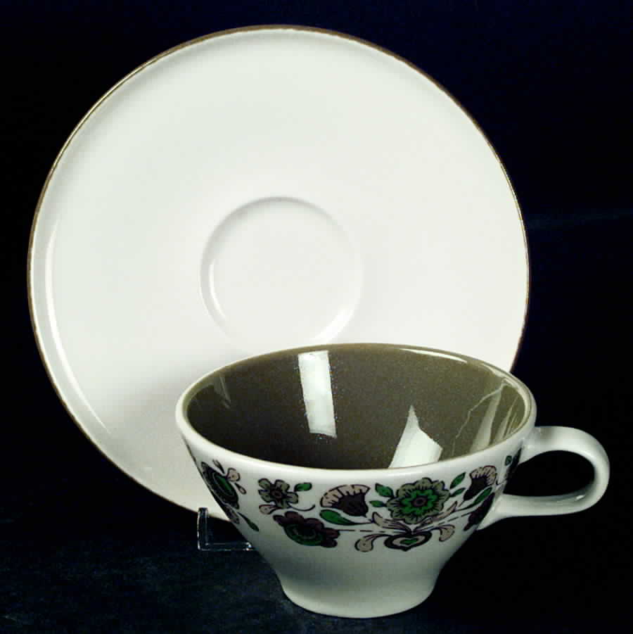 Georgetown Flat Cup & Saucer Set by Iroquois-1