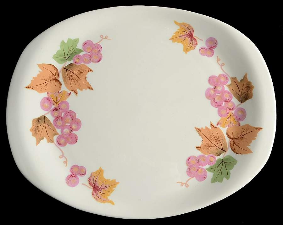 Grapes 13" Oval Serving Platter by Iroquois-1
