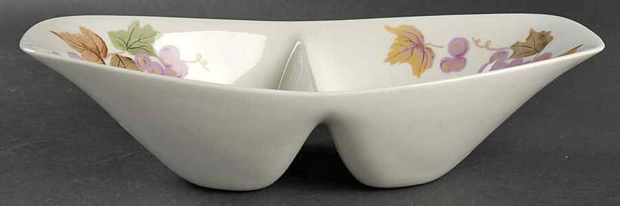 Grapes 12" Oval Divided Vegetable Bowl by Iroquois-1