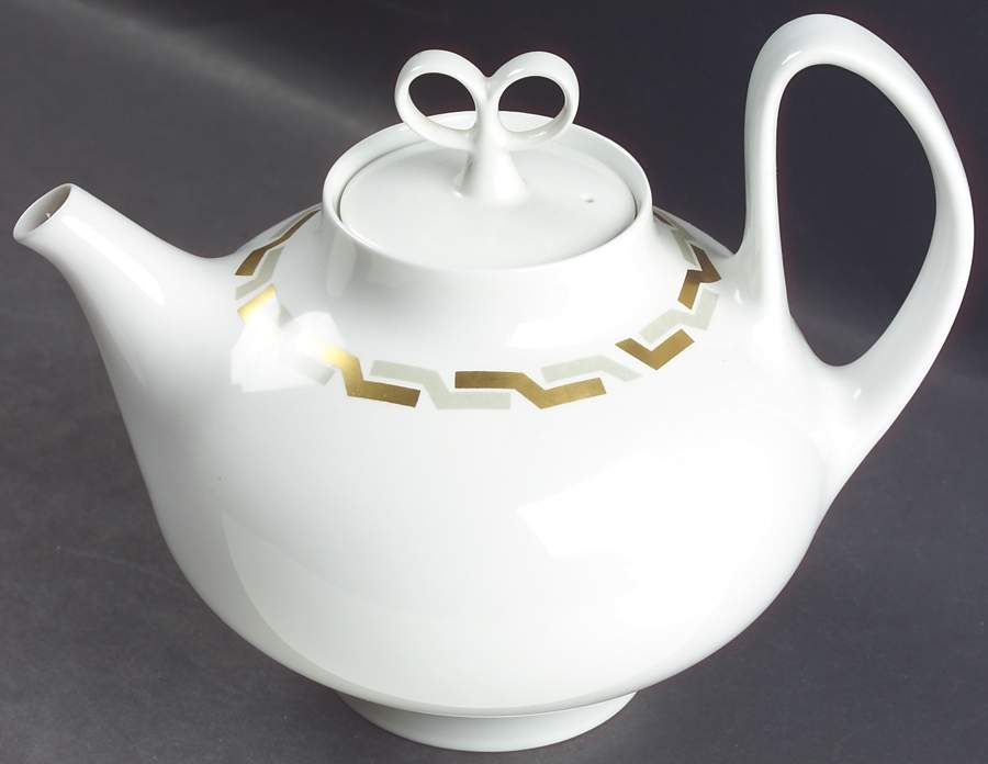 Grecian Gold Teapot & Lid by Iroquois-1