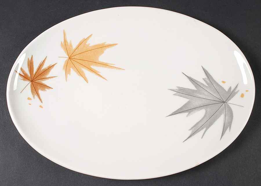 Harvest Time 12" Oval Serving Platter by Iroquois-1