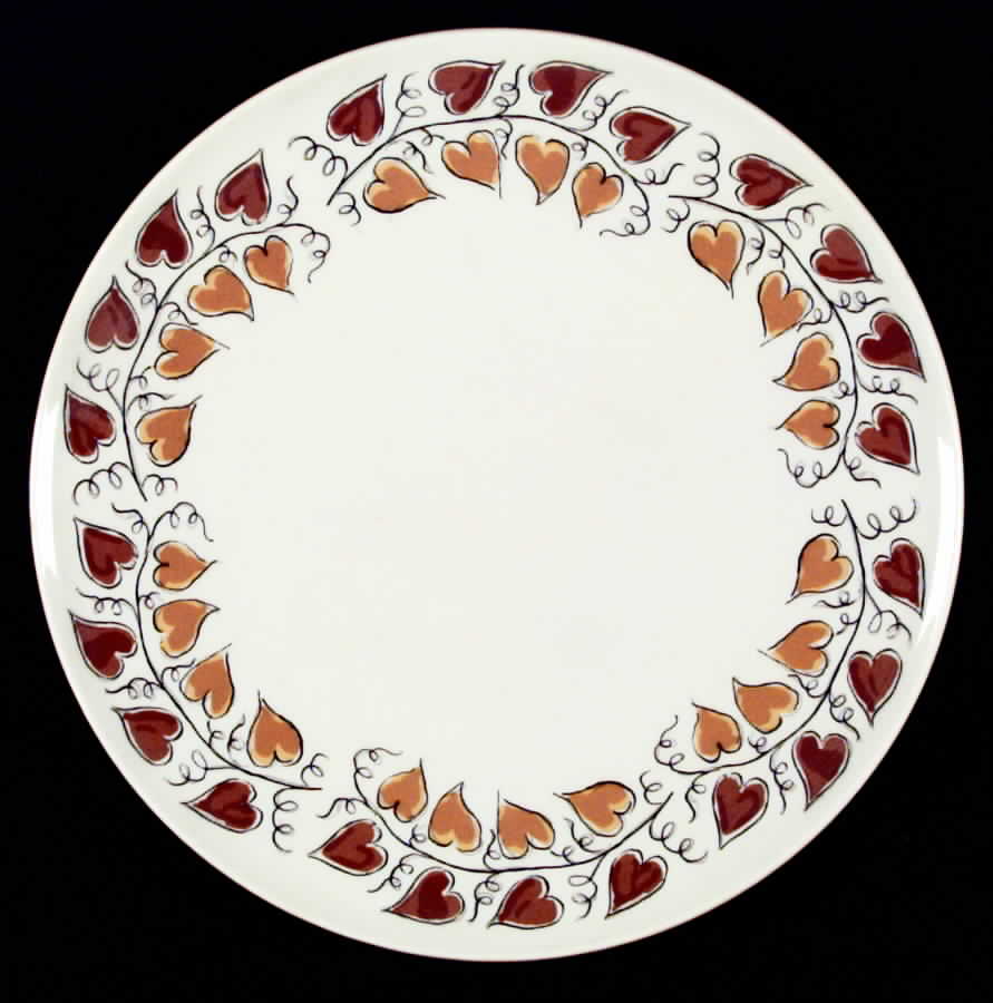 Hearts of Gold Dinner Plate by Iroquois-1