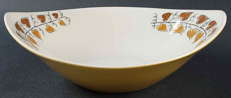 Hearts of Gold 10" Oval Vegetable Bowl by Iroquois-1