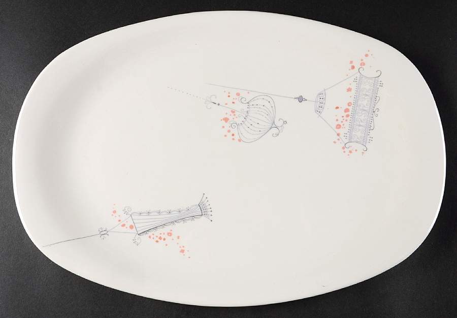 Jardinieres 15" Oval Serving Platter by Iroquois-1