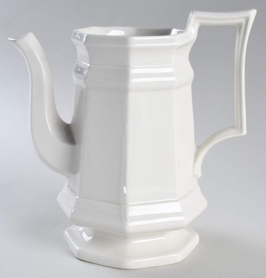 Museum White Coffee Pot No Lid by Iroquois-1
