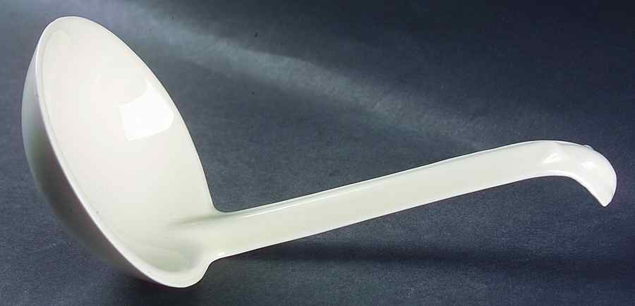 Museum White Tureen Ladle by Iroquois-1