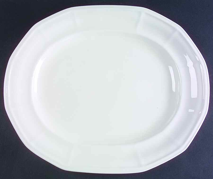 Museum White 15" Oval Serving Platter by Iroquois-1