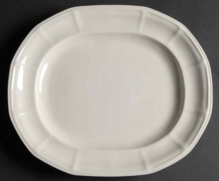 Museum White 12" Oval Serving Platter by Iroquois-1