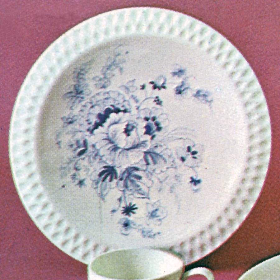Old English Blue Dinner Plate by Iroquois-1