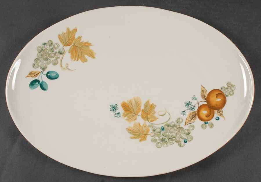 Old Orchard 15" Oval Serving Platter by Iroquois-1