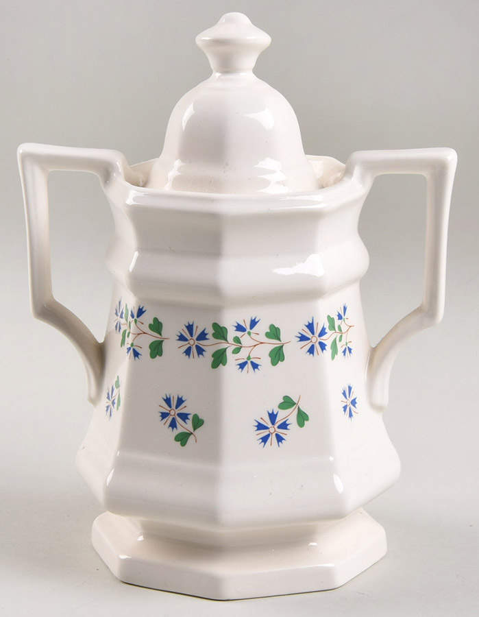 Periwinkle Sugar Bowl & Lid by Iroquois-1