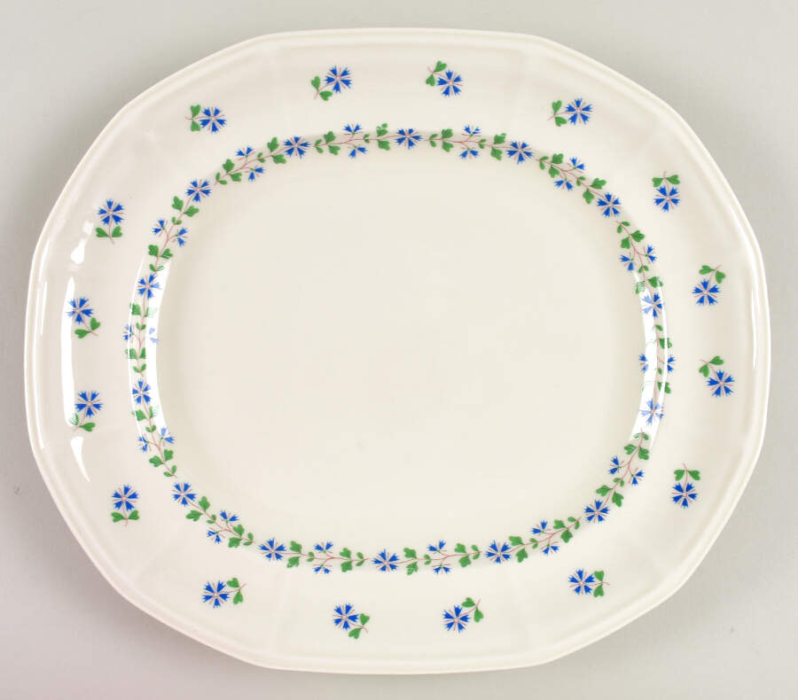Periwinkle 12" Oval Serving Platter by Iroquois-1
