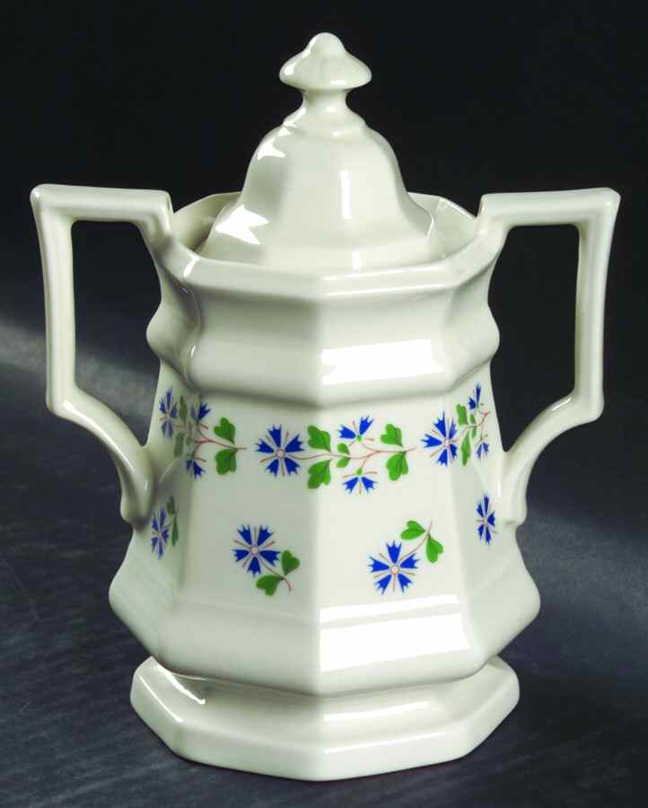 Periwinkle Sugar Bowl & Lid by Iroquois-1