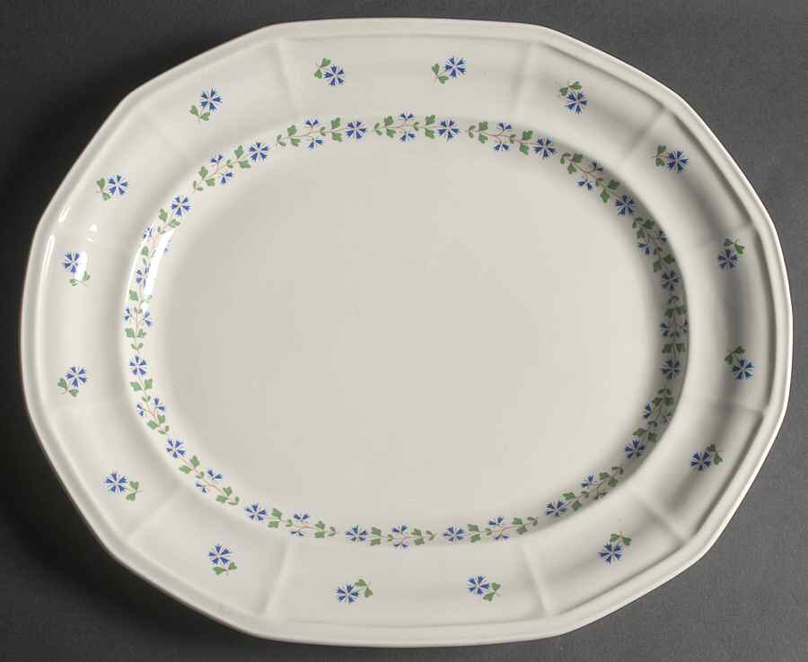 Periwinkle 15" Oval Serving Platter by Iroquois-1