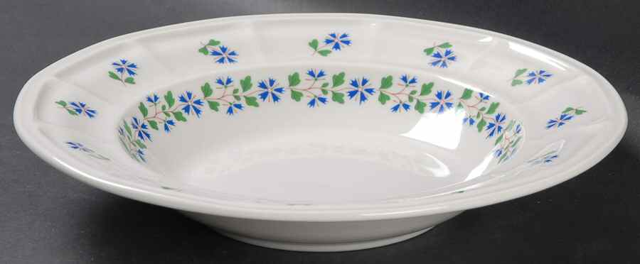 Periwinkle Large Rim Soup Bowl by Iroquois-1