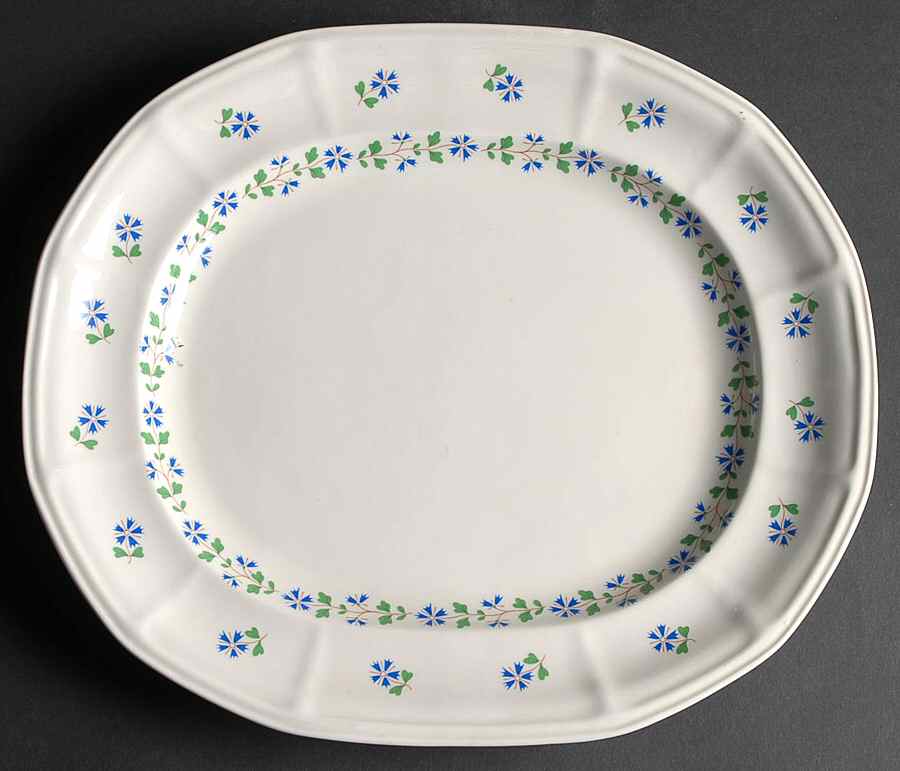 Periwinkle 13" Oval Serving Platter by Iroquois-1